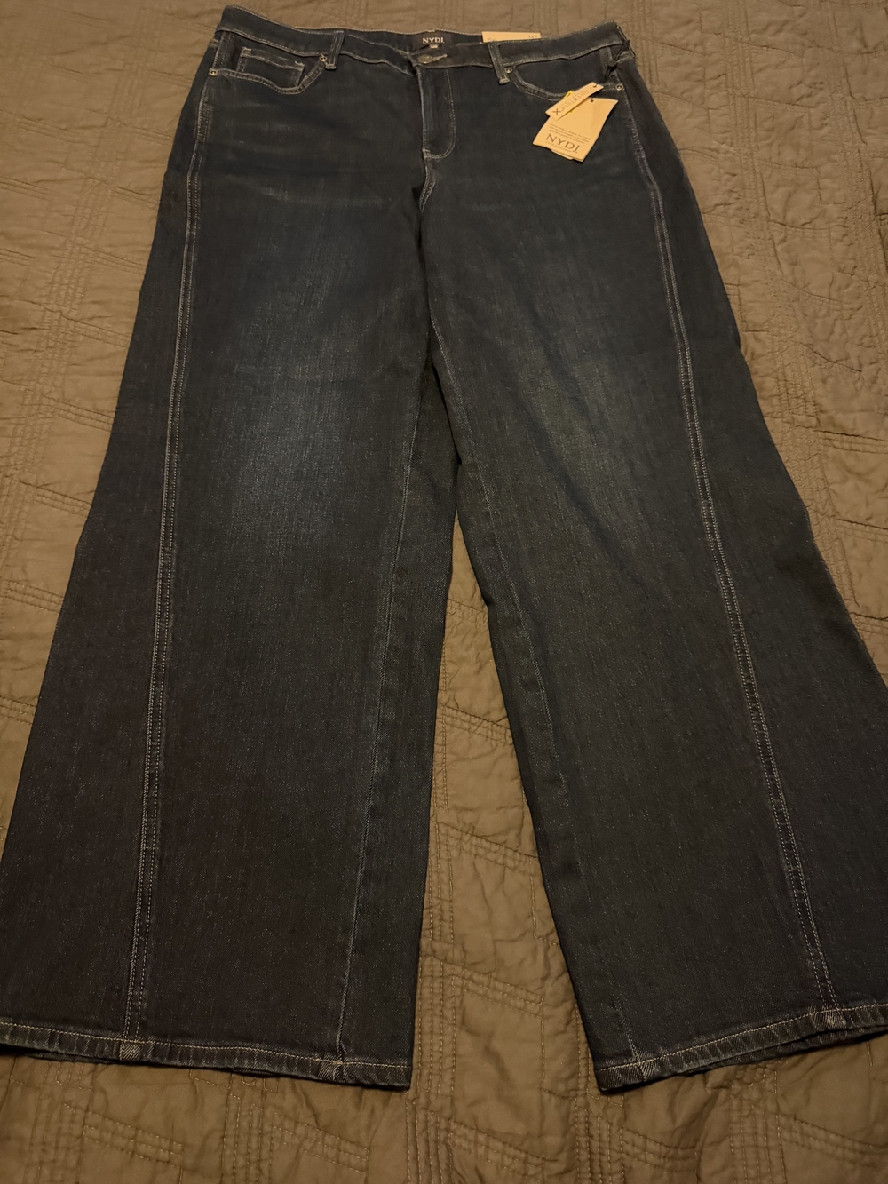 NYDJ Dark Indigo Wide Leg Jeans